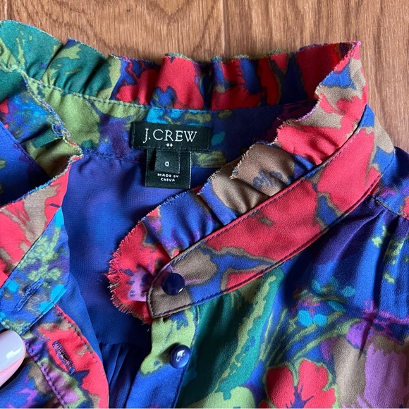 J Crew Blue Floral Sleeveless size 0 - Picture 5 of 7